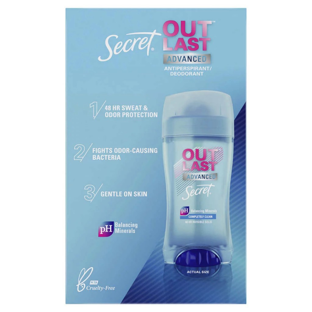 Lăn khử mùi Secret Outlast Advanced Antiperspirant Deodorant 2.6 oz 73g