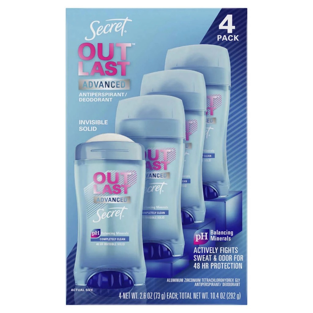 Lăn khử mùi Secret Outlast Advanced Antiperspirant Deodorant 2.6 oz 73g