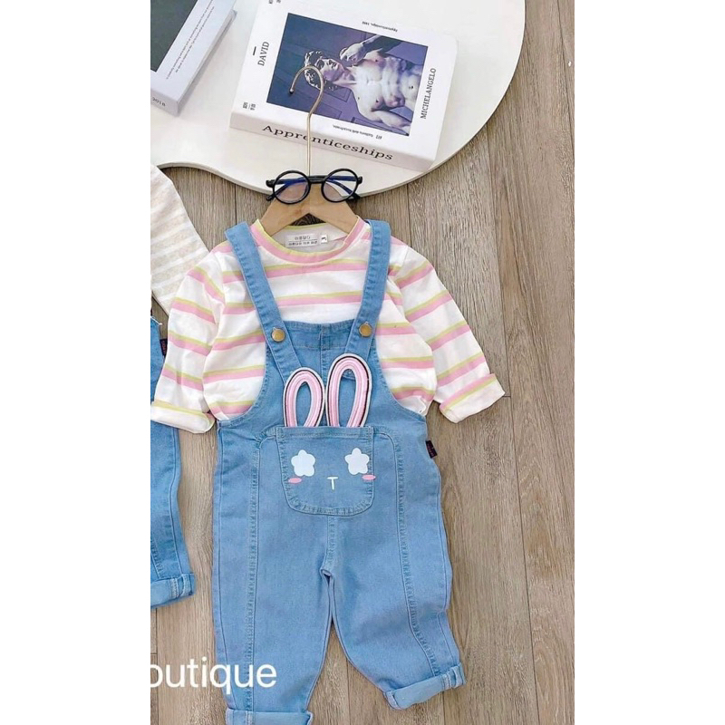 Yếm jean quần dài cho bé gái