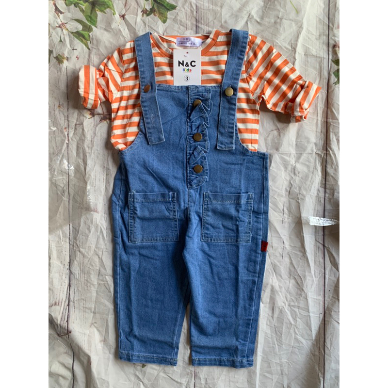 Yếm jean quần dài cho bé gái