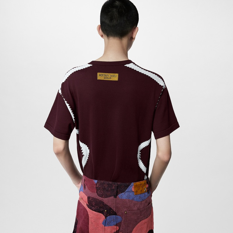 Áo phông len - Louis Vuitton - LV đỏ đô new SS2023