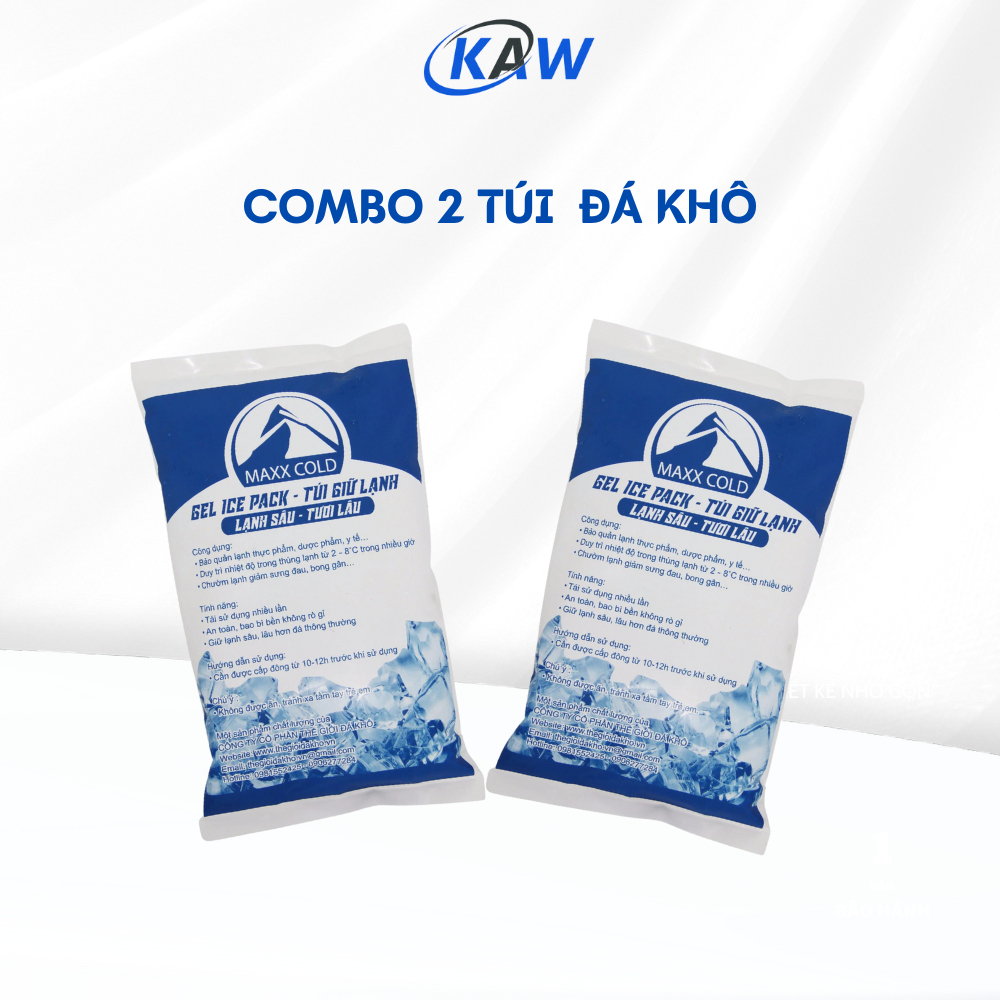 Combo 2 đá khô giữ lạnh dùng cho áo điều hòa KAW VIETNAM
