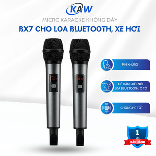 Micro karaoke bluetooth không dây bx7 đa năng hát ô tô, loa bluetooth, loa vi tính chống hú kaw vietnam