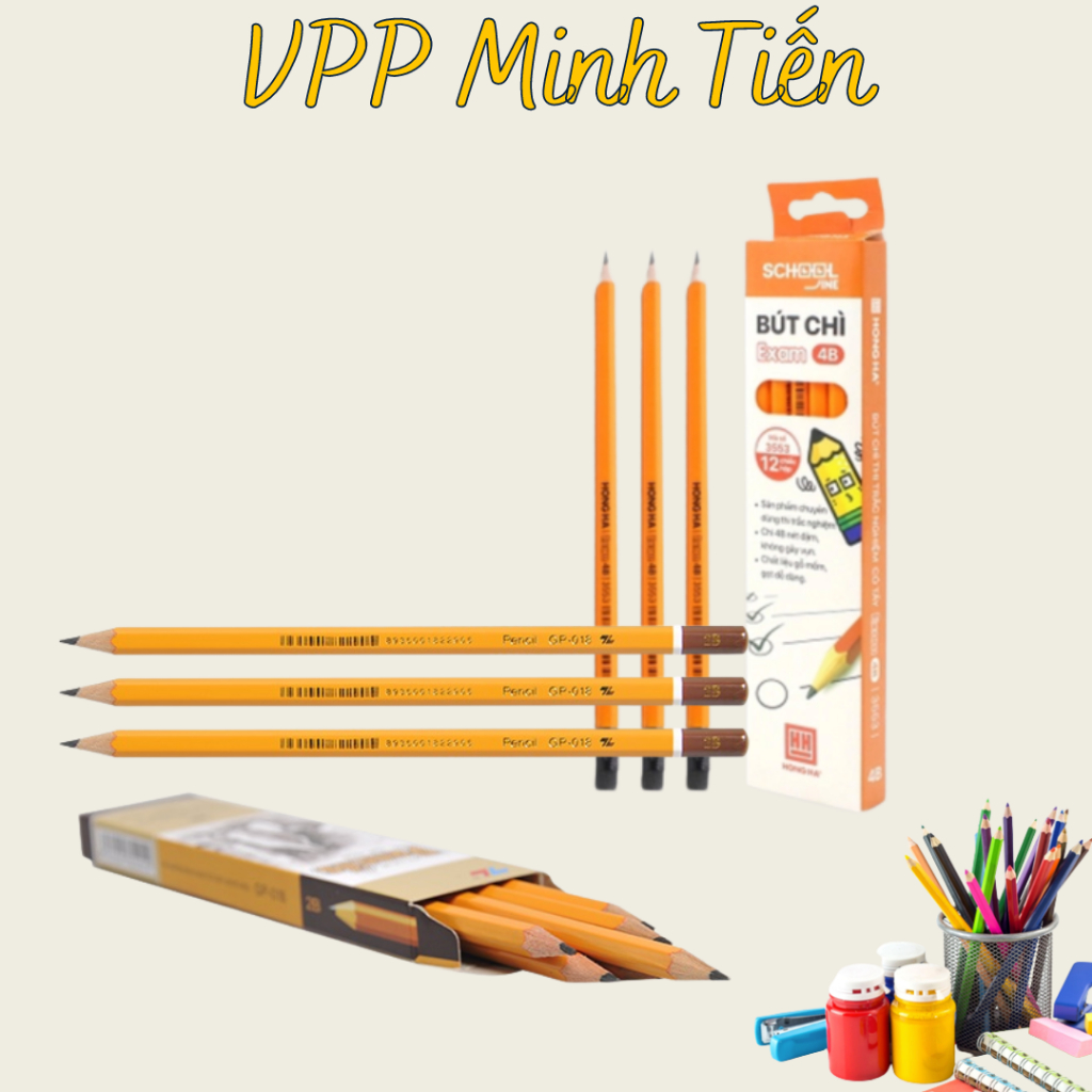 Bút chì gỗ lục giác các loại 2B - 6B màu sắc pastel dễ thương, thân gỗ tự nhiên dễ gọt - Vẽ tranh, viết chữ