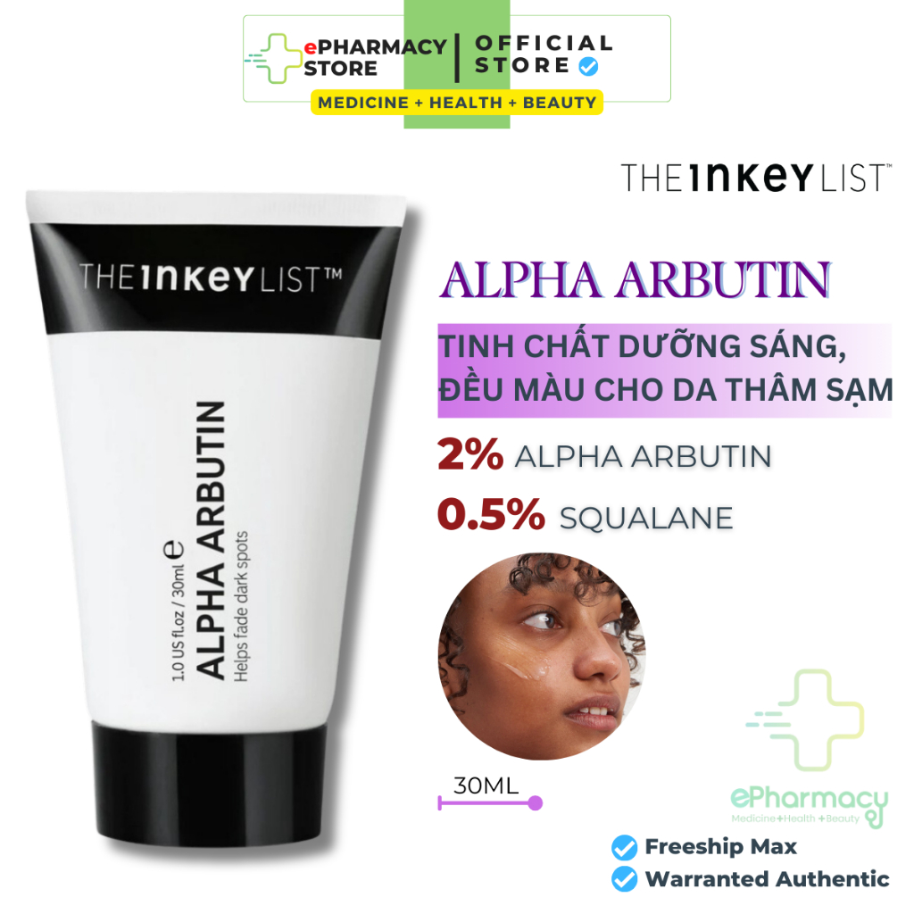 Serum The INKEY List Alpha Arbutin Brightening [30ml] Tinh chất dưỡng trắng da