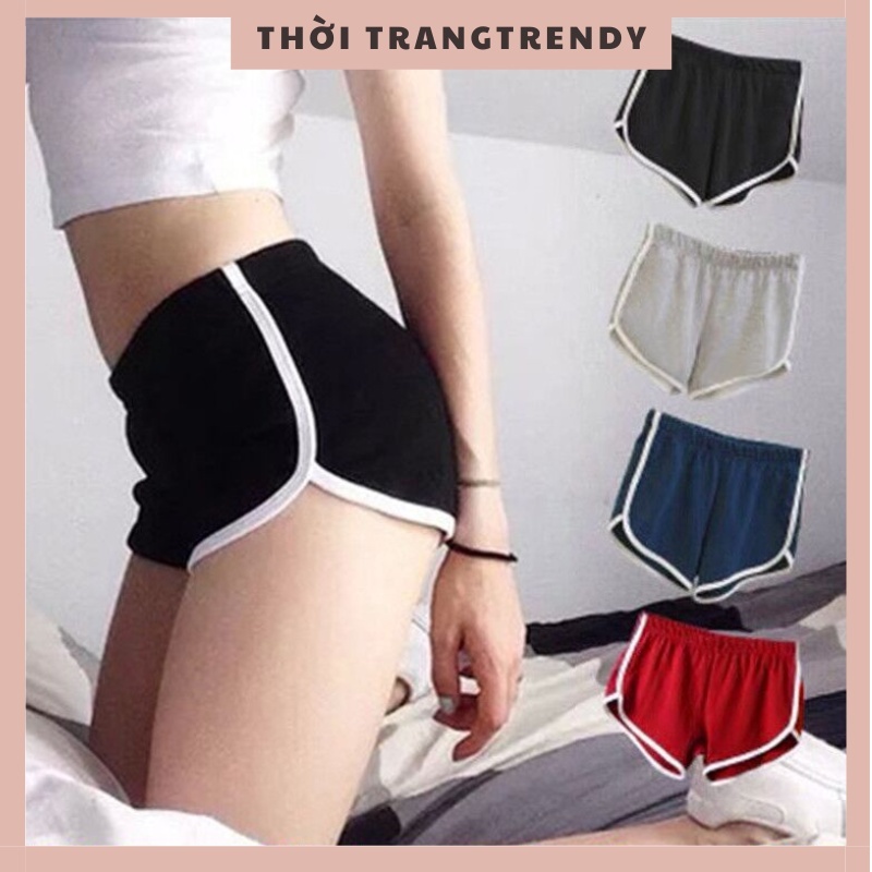 Quần short nữ chất cotton thoáng mát mặc nhà chơi thể thao tập gym QK-0012 - rosa babytee