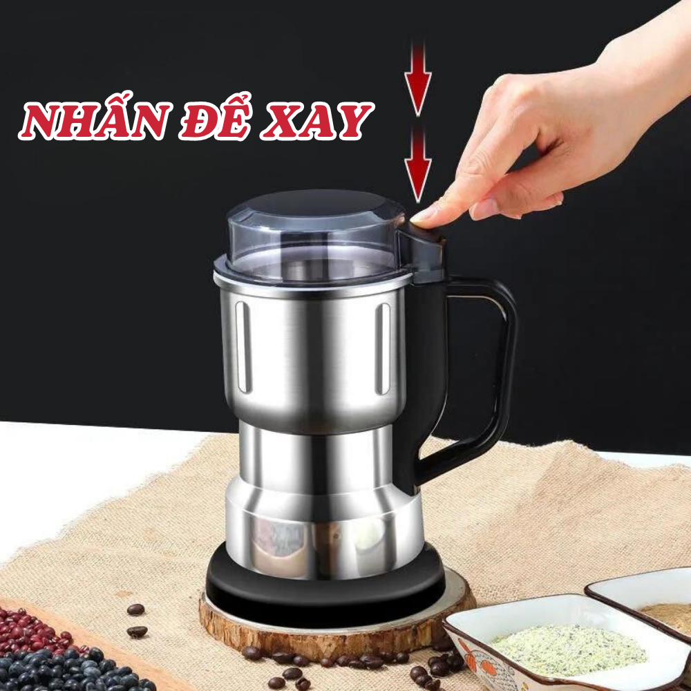 Máy Xay Hạt Khô Công Suất 300W Cối Xay Bằng Thép Không Gỉ Xay Các Loại Hạt Và Gia Vị Khô