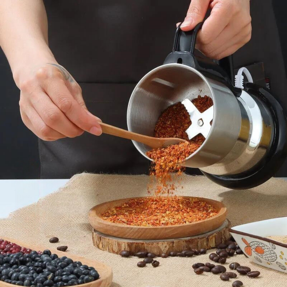 Máy Xay Hạt Khô Công Suất 300W Cối Xay Bằng Thép Không Gỉ Xay Các Loại Hạt Và Gia Vị Khô