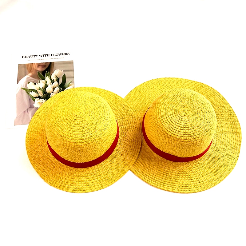 Mũ rơm hải tặc Lufy cói hoá trang nhân vật hoạt hình phim One Piece cho cả trẻ em và người lớn