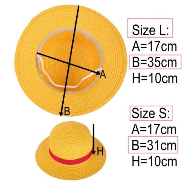 Mũ rơm hải tặc Lufy cói hoá trang nhân vật hoạt hình phim One Piece cho cả trẻ em và người lớn