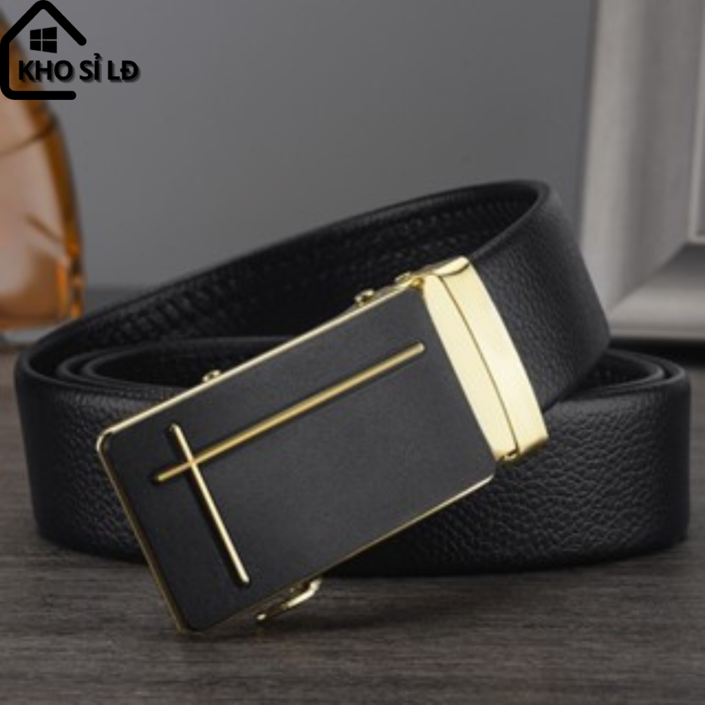Thắt lưng nam da cao cấp, khóa kim loại tự động lịch lãm sang trọng TL53