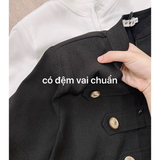 Váy cúc đồng cổ tàu đai eo