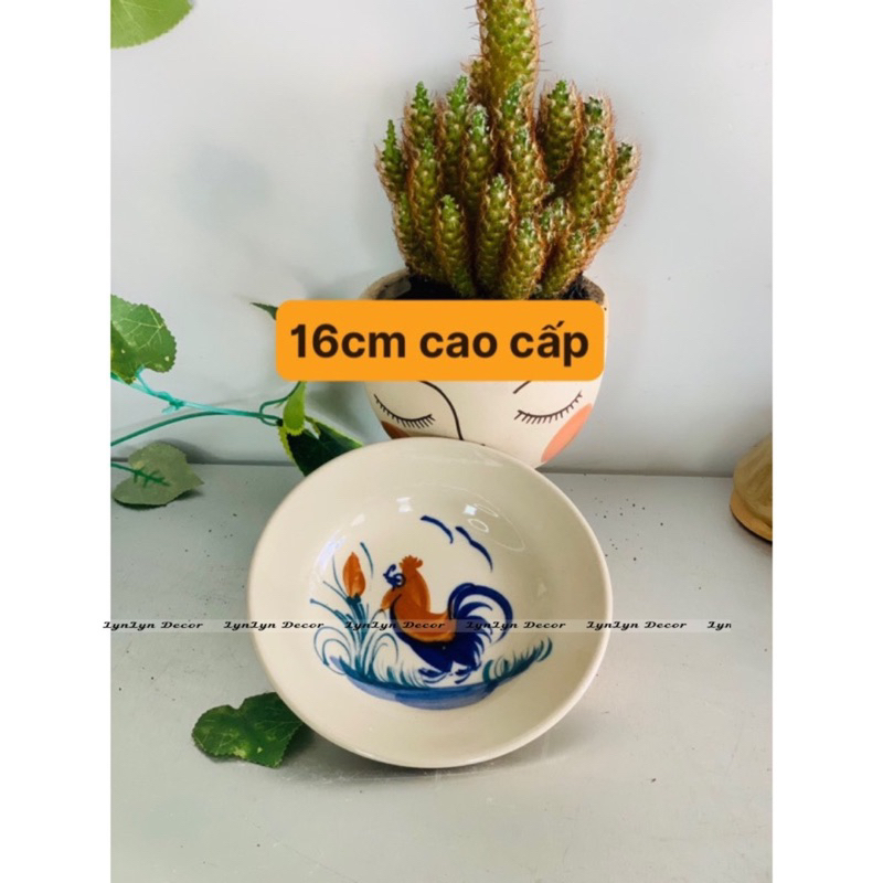 Dĩa Vẽ Tay Nam Bộ Gốm Sứ Bình Dương