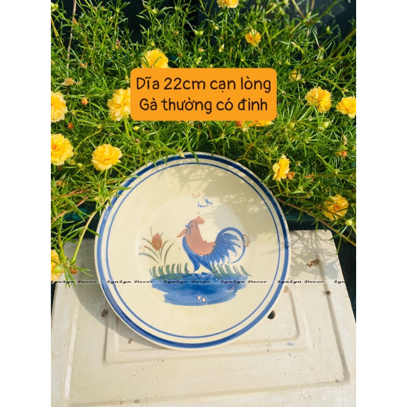 Dĩa Vẽ Tay Nam Bộ Gốm Sứ Bình Dương