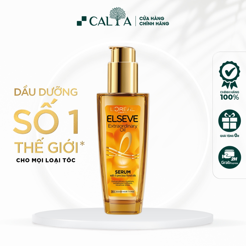 Tinh Chất Dưỡng Tóc L'Oreal Giúp Tóc Suôn Mượt, Bồng Bềnh, Phục Hồi Hư Tổn - Loreal Elseve Extraordinary Oil 30ml/100ml