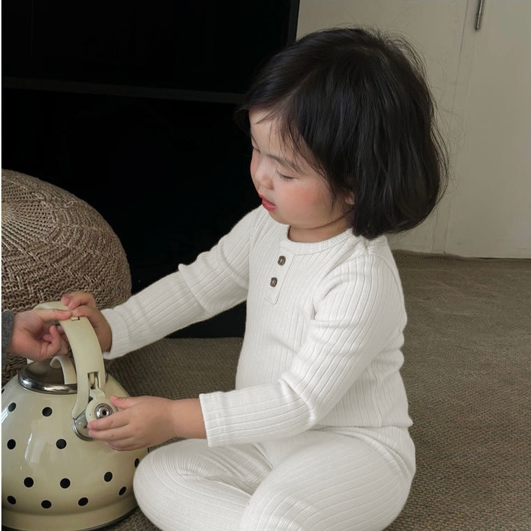 TE428- Bộ áo + quần chất cotton tăm xuất cho bé trai bé gái Hokiha Kids co giãn , mềm mại size 8-17kg