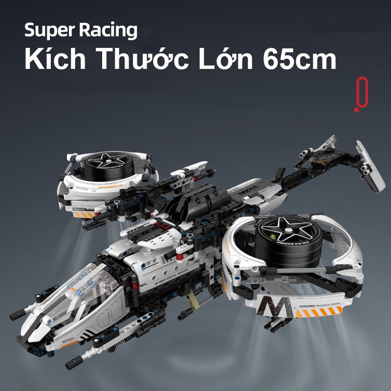 Đồ Chơi Lắp Ráp Kiểu Lego Điều Khiển Từ Xa RC Technic 2in1 Siêu Xe Porsche 911 Biến Hình Máy Bay Chiến Đấu 1861 PCS