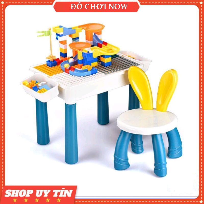 Bộ bàn ghế lắp ráp lego xây dựng đa năng, Bàn ghế lego 110 chi tiết cao cấp
