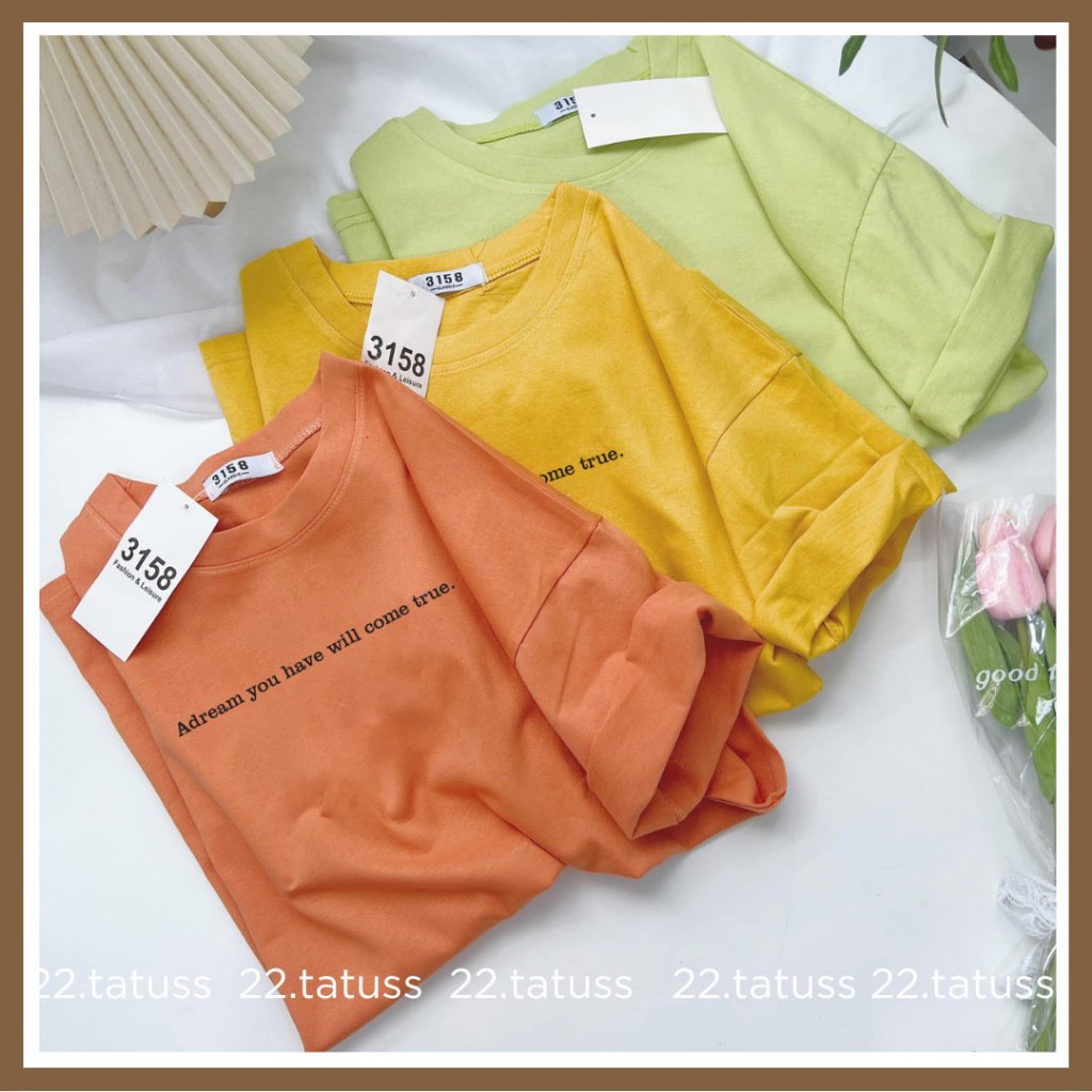 ADREAM - Áo thun tay lỡ FREESIZE, chất cotton khô thoáng mát