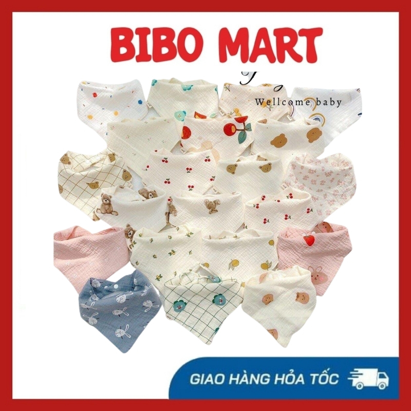 Yếm Xô Muslin Organic Cotton Mềm Mại Cho Bé