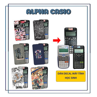  Skin miếng decal nắp ốp lưng dán máy tính casio fx 570vnplus fx 580cnx fx880 BTG Vinacal esplus các dòng máy tính bỏ túi 