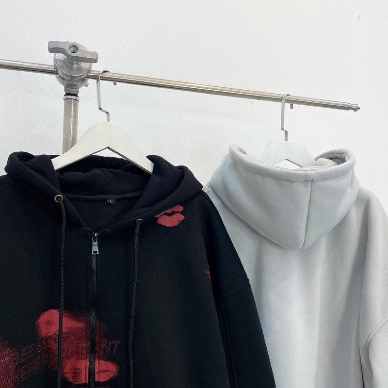 Áo Hoodie Nam Nữ Mỏng Nhẹ Chất Liệu Nỉ Bông In Hình Đôi Môi Siêu HOT TL15