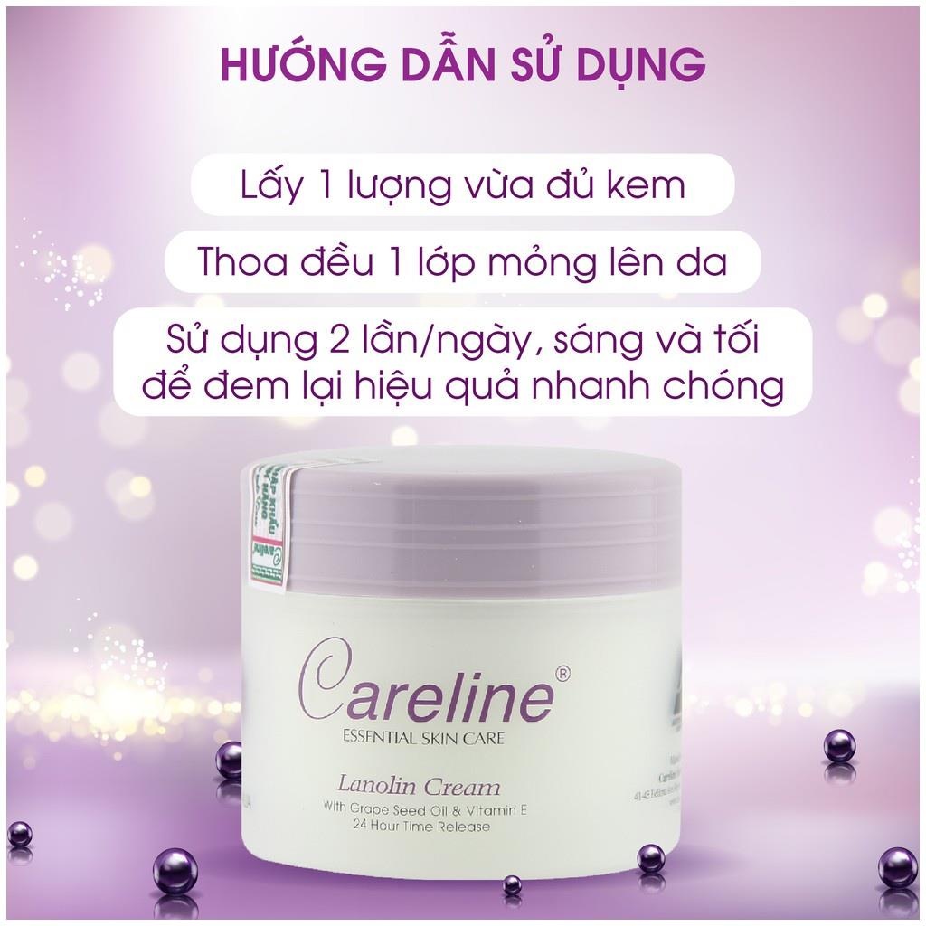 Kem Dưỡng Da Mỡ Cừu và Nhau Thai Cừu Giúp Dưỡng Ẩm Và Ngăn Ngừa Nếp Nhăn CARELINE Cream 100ml (ÚC)