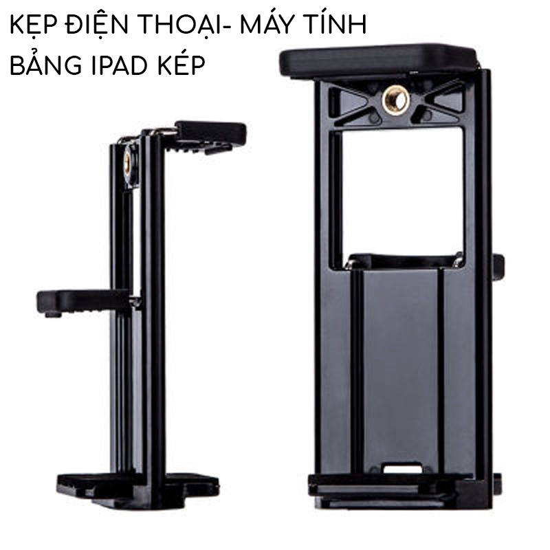 Kẹp điện thoại, máy tính bảng gắn chân tripod chân đa năng ren chuẩn 1/4 inch  Phukiengiauudai