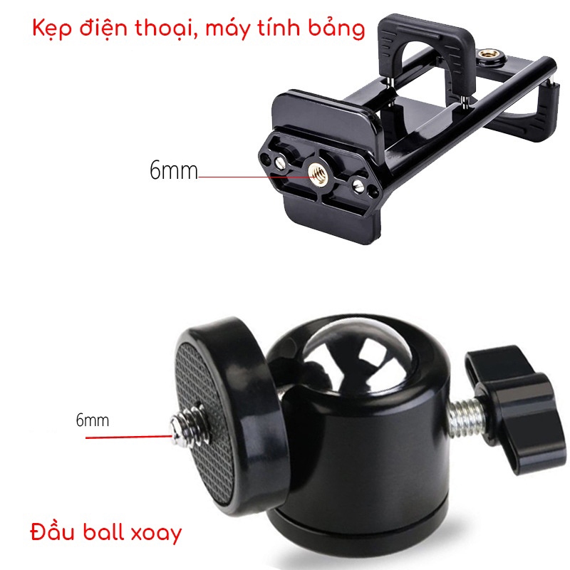 Kẹp điện thoại, máy tính bảng gắn chân tripod chân đa năng ren chuẩn 1/4 inch  Phukiengiauudai