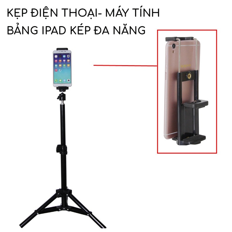 Kẹp điện thoại, máy tính bảng gắn chân tripod chân đa năng ren chuẩn 1/4 inch  Phukiengiauudai