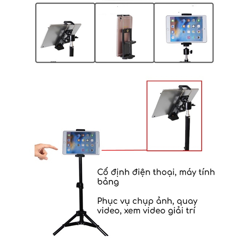 Kẹp điện thoại, máy tính bảng gắn chân tripod chân đa năng ren chuẩn 1/4 inch  Phukiengiauudai
