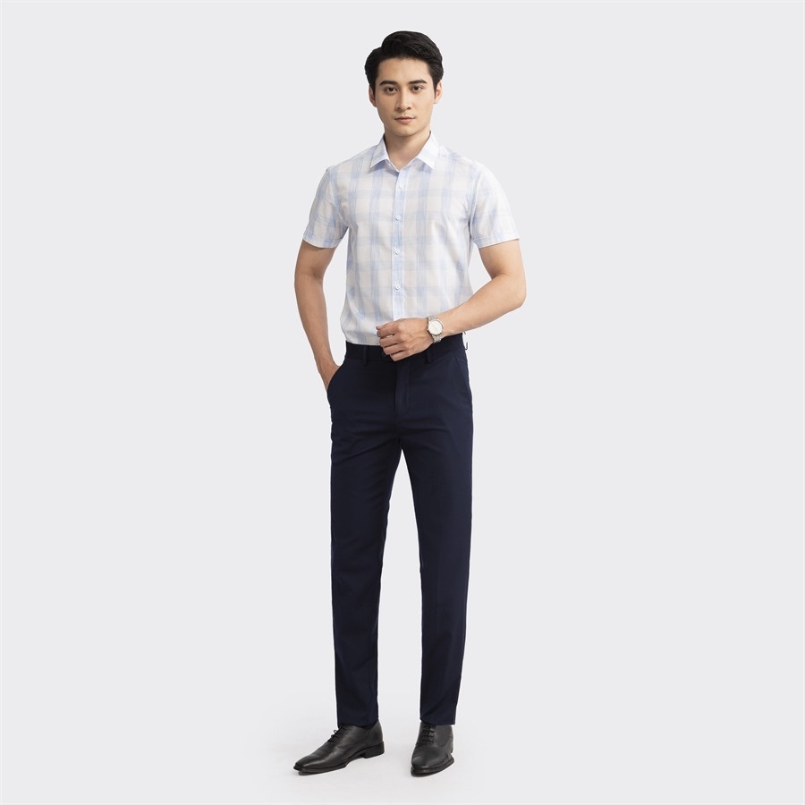Quần âu nam chất vải chéo 79 cao cấp phom côn slim