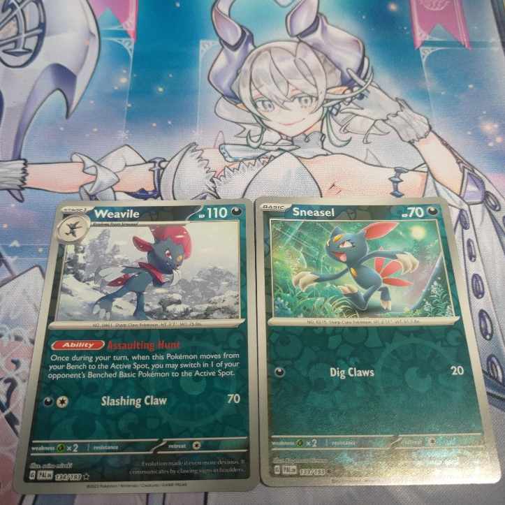 Combo 2 Thẻ Pokemon 2 Cấp tiến hóa của Weavile – 1 Holo và 1 Non-Holo - PALEN