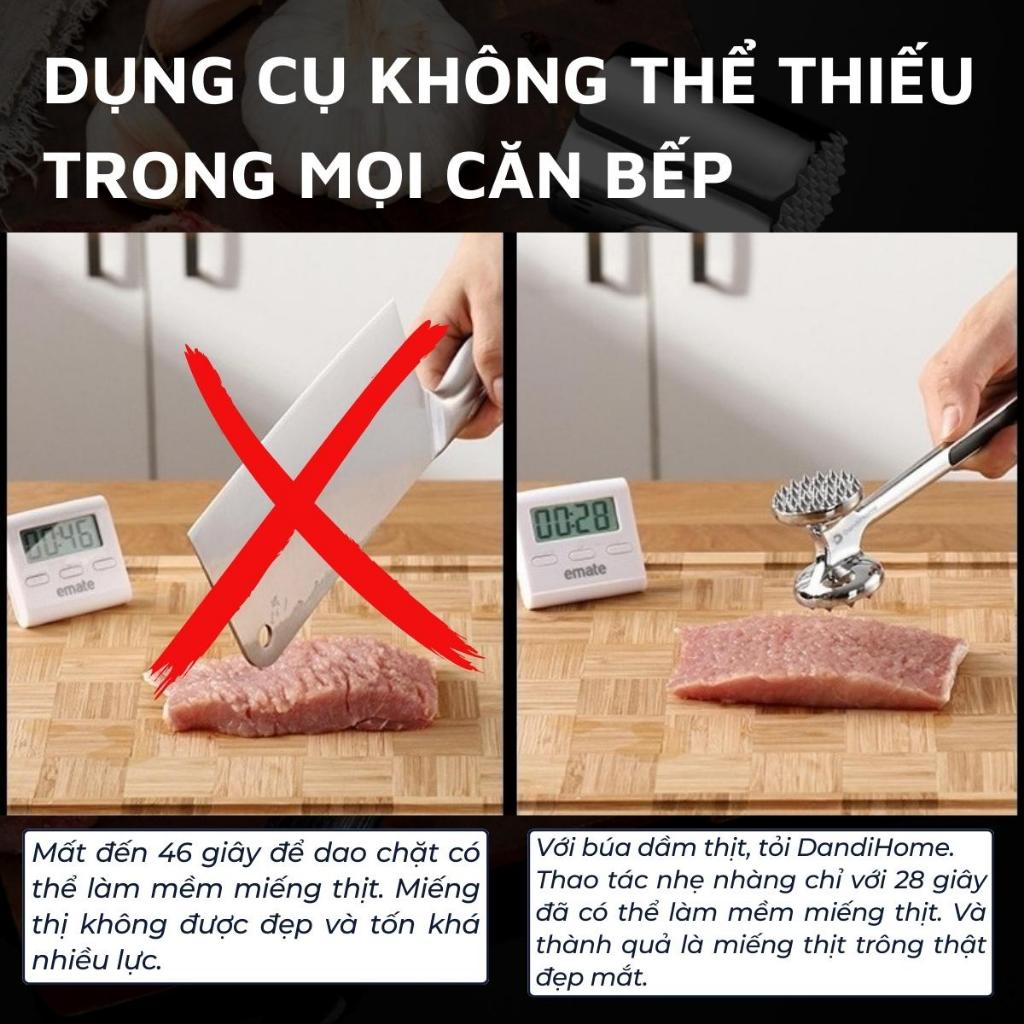 Búa đập thịt, tỏi, gừng, xả ... đa năng DandiHome có lỗ treo tiện lợi, cao cấp-Tiêu chuẩn châu Âu