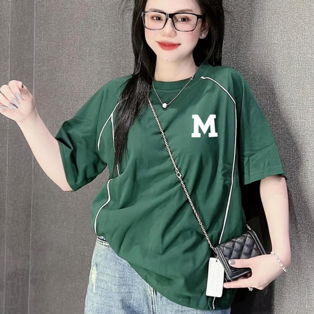 Áo thun cotton 3158 - Viền Chạy Nổi , Chữ M , Form 40-70Kg Hothit