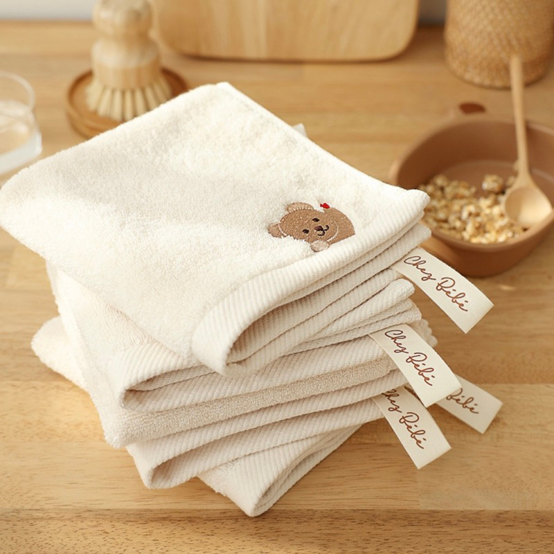 Khăn mặt cotton organic Chezbebe nội địa Hàn cho bé và cả gia đình