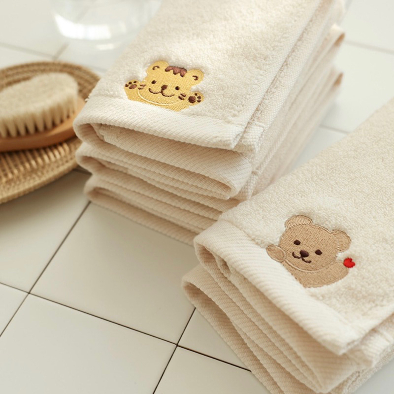 Khăn mặt cotton organic Chezbebe nội địa Hàn cho bé và cả gia đình