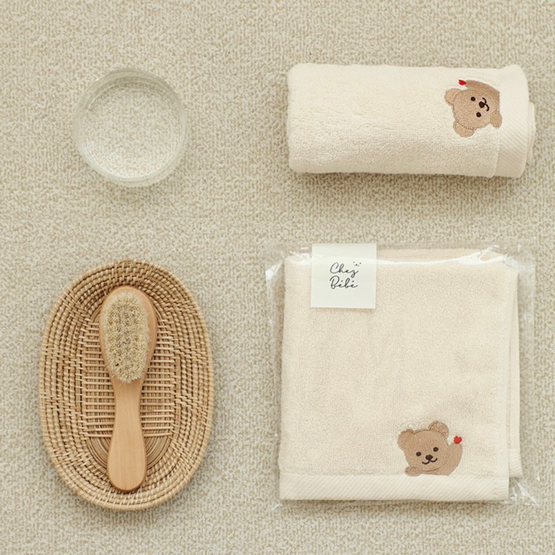 Khăn mặt cotton organic Chezbebe nội địa Hàn cho bé và cả gia đình