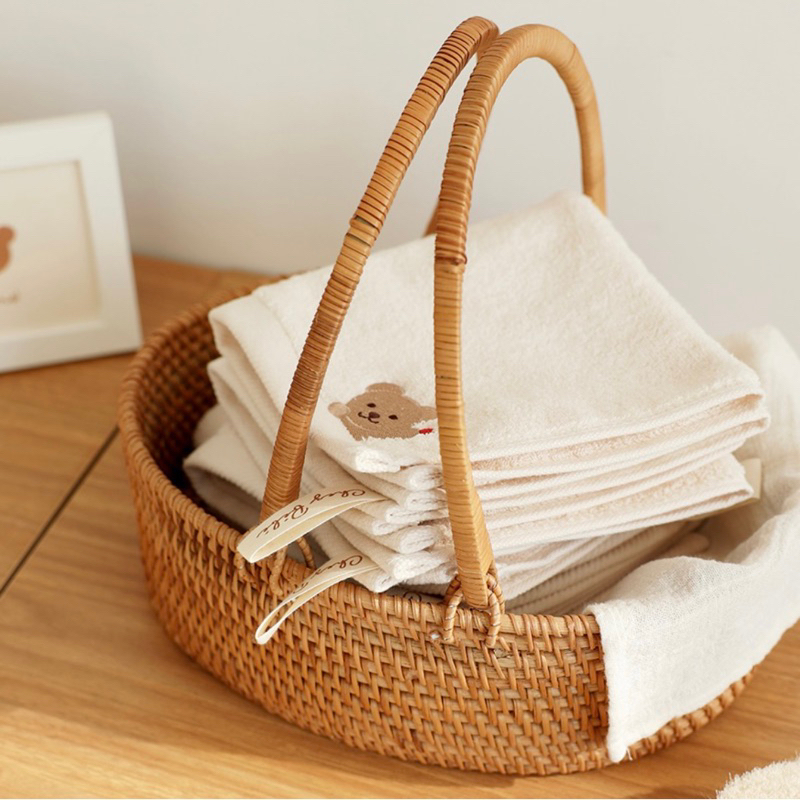 Khăn mặt cotton organic Chezbebe nội địa Hàn cho bé và cả gia đình