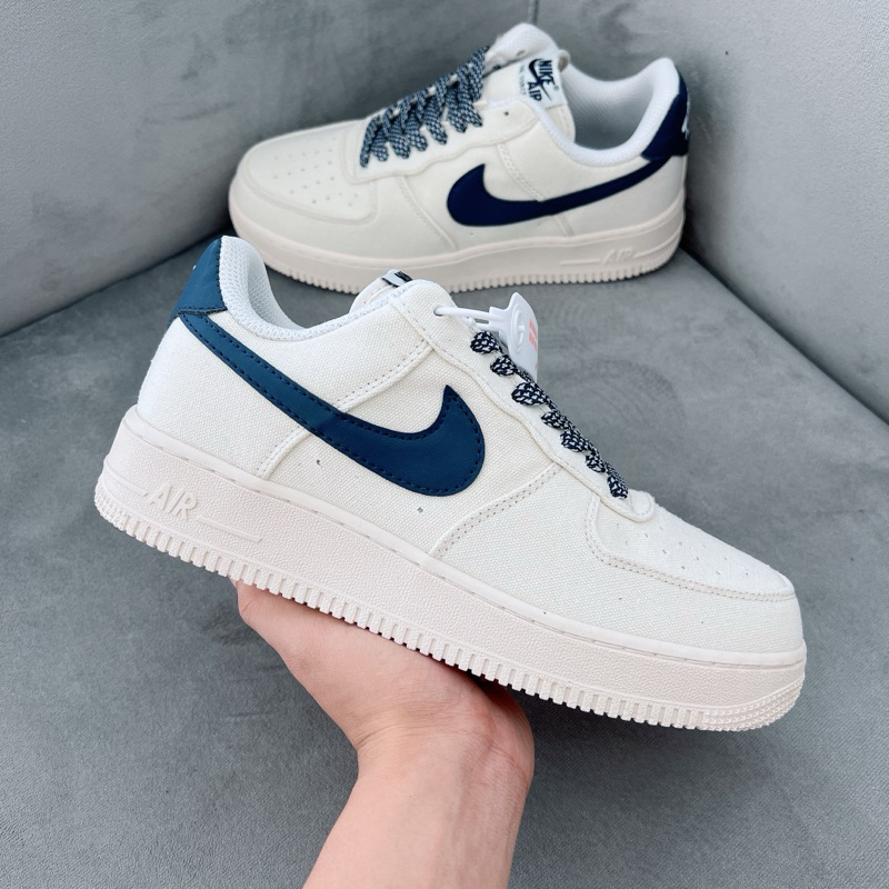 Giày Thể Thao Thấp Cổ AF1 Stussy Swoosh Navy ( Full Box + Kèm Tất)