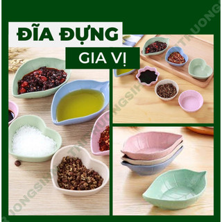 Đĩa bát nhỏ đựng gia vị nước chấm hình lá , trái tim , bông hoa chén nhiều màu sắc | khay nhỏ lúa mạch an toàn sức khỏe