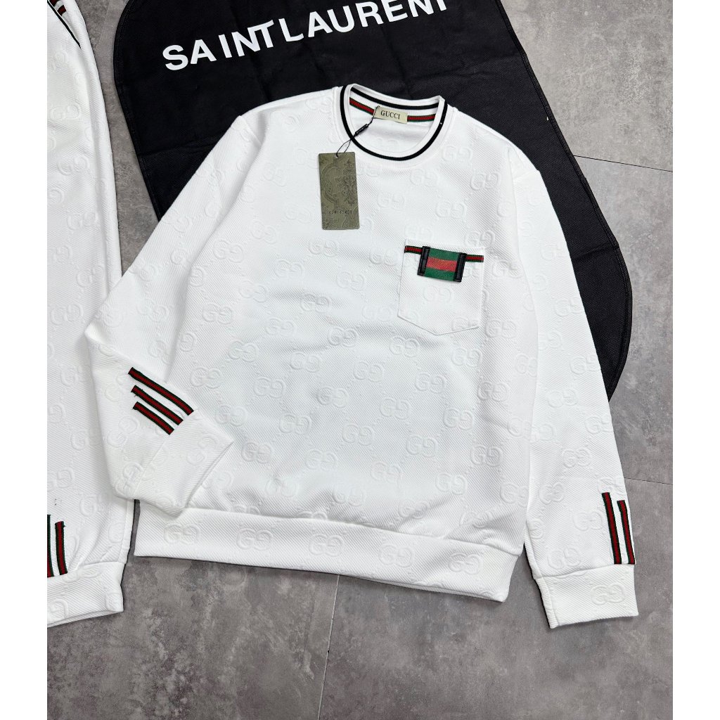 Bộ quần áo nỉ thu đông dài tay nam guici Chất xốp tàu cao cấp dáng thể thao năng động