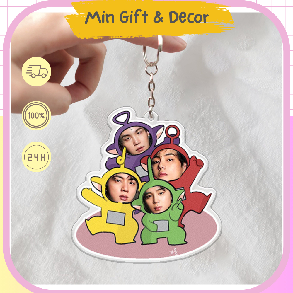 Móc khóa mica teletubbie miễn phí thiết kế cho yêu cầu