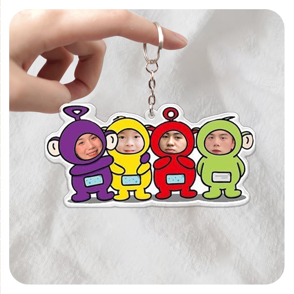 Móc khóa mica teletubbie miễn phí thiết kế cho yêu cầu