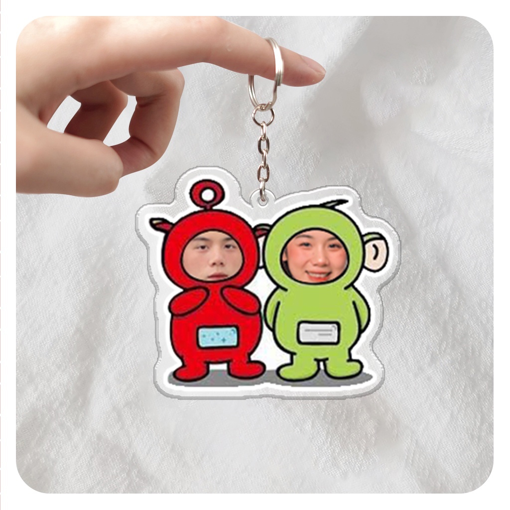 Móc khóa mica teletubbie miễn phí thiết kế cho yêu cầu