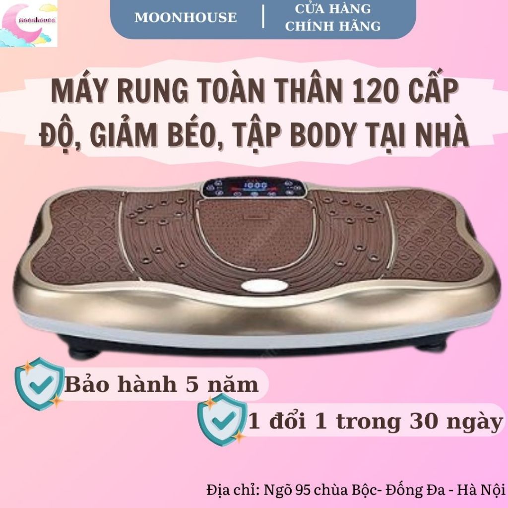 Máy massage toàn thân 120 cấp độ, máy rung tập thể dục giảm béo tăng cường sức khỏe , máy rung lắc toàn thân tại nhà