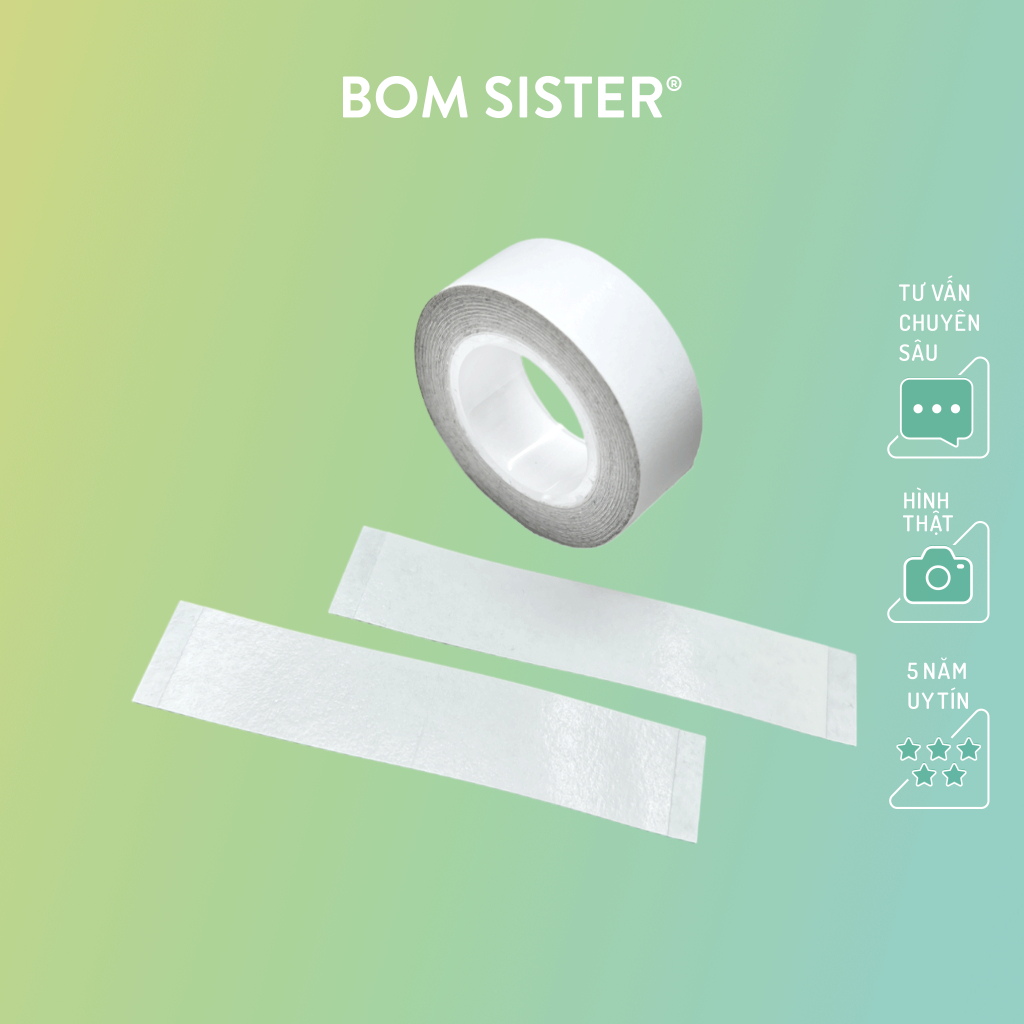 Băng keo hai mặt trong suốt cố định áo lót và quần áo BOM SISTER PK0424