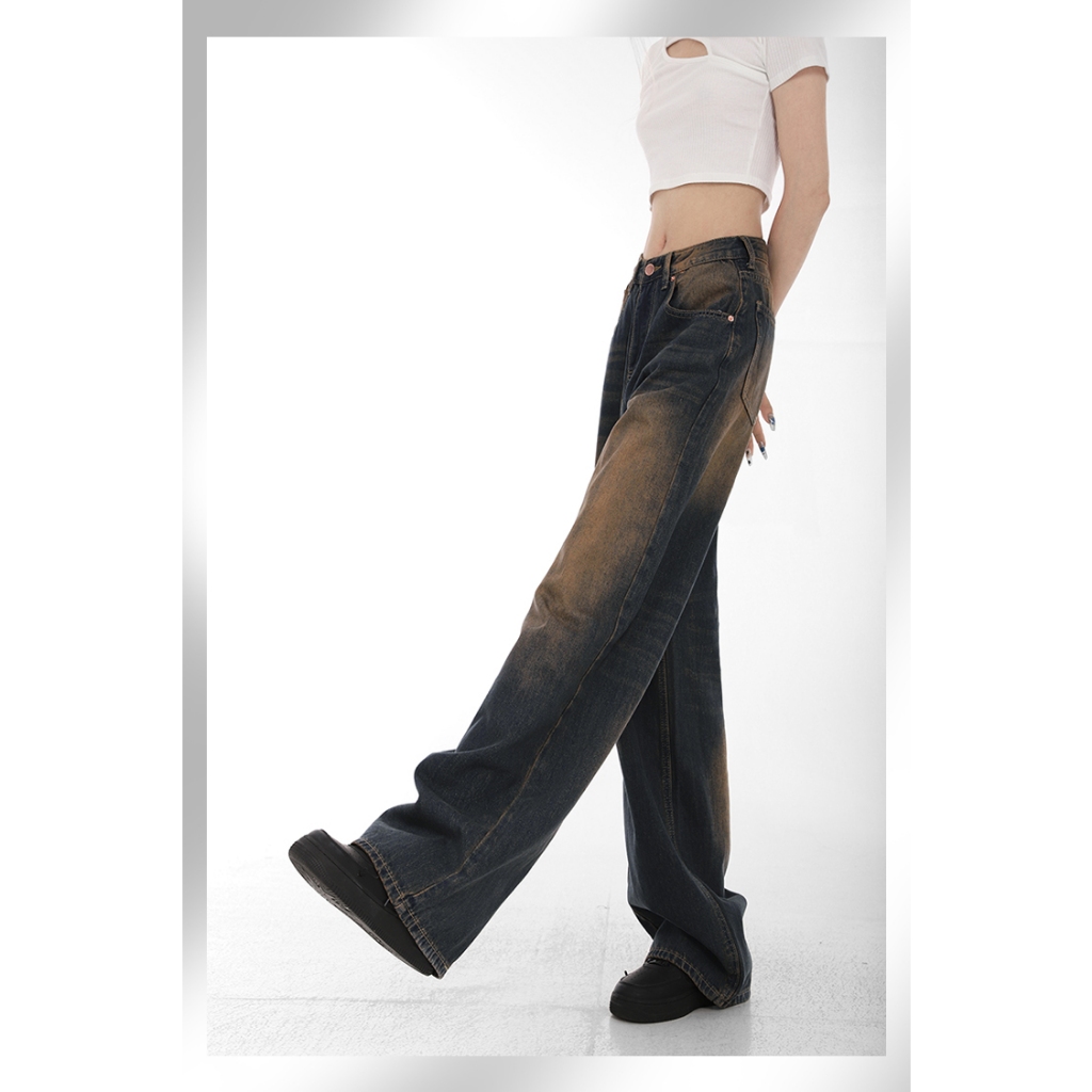 Quần Jeans Ống Rộng Loang Màu J03 Nam Nữ Unisex