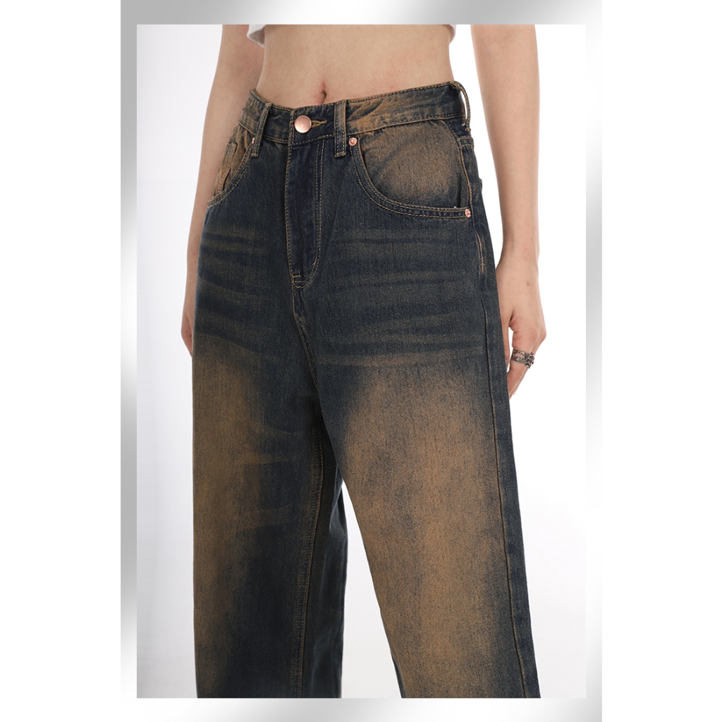 Quần Jeans Ống Rộng Loang Màu J03 Nam Nữ Unisex