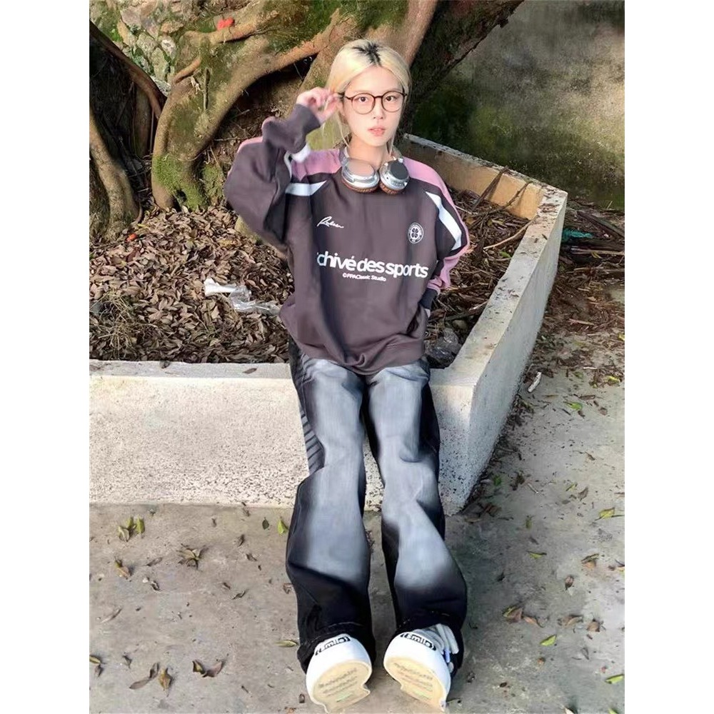 Quần Jeans Ống Rộng Loang Màu J03 Nam Nữ Unisex